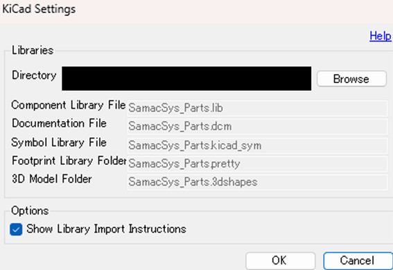 Library Loader KiCad settings image